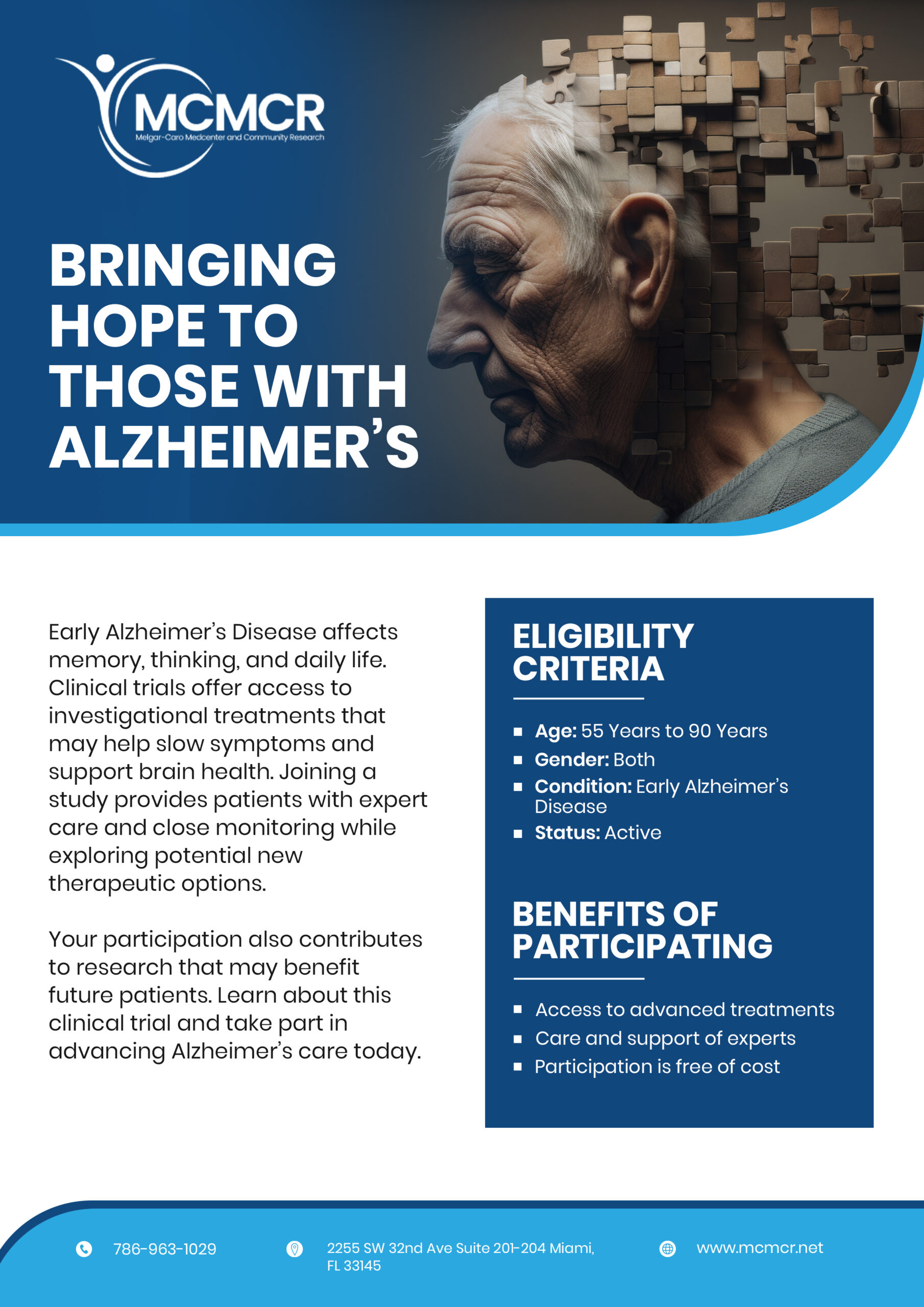 early azheimer's disease clinical trial